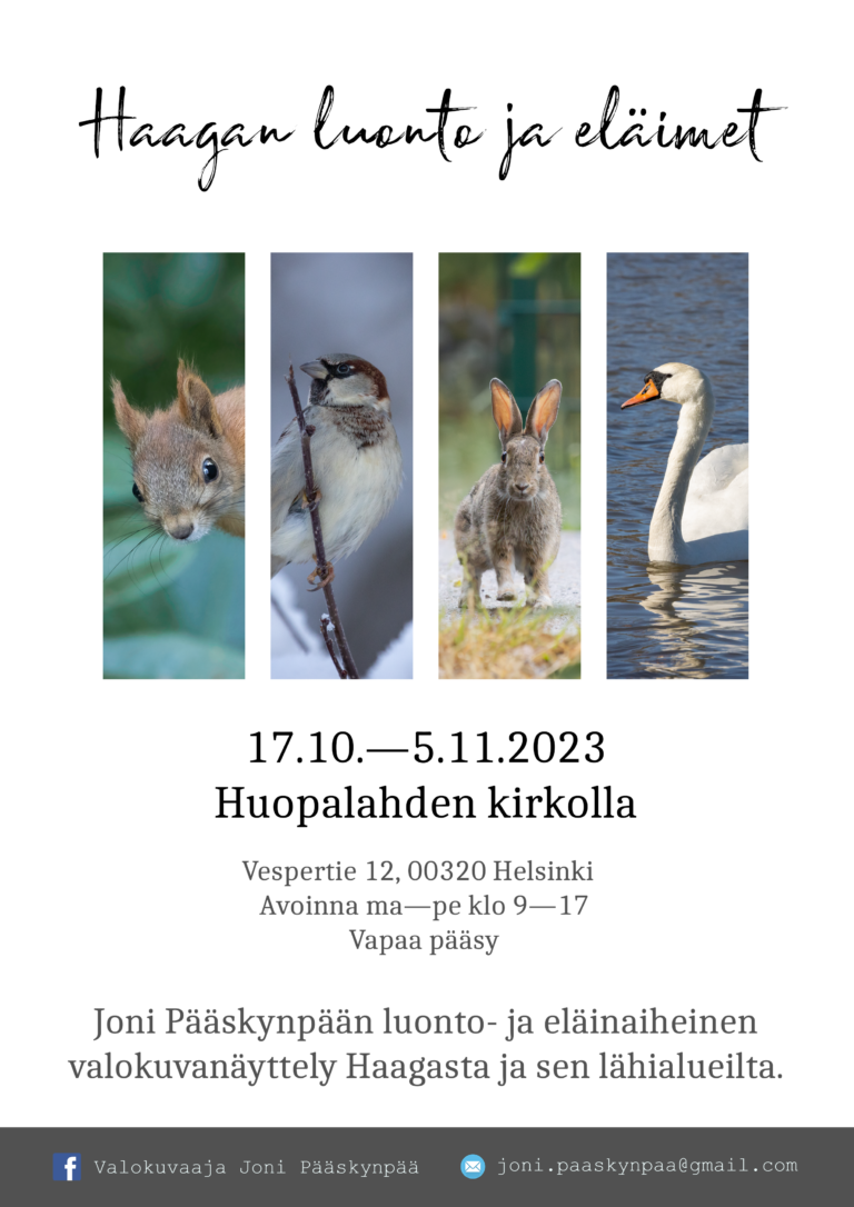 Haagan luonto ja eläimet -valokuvanäyttely