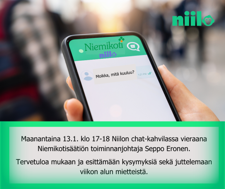 Niilon chat-kahvilan vieraana Seppo Eronen