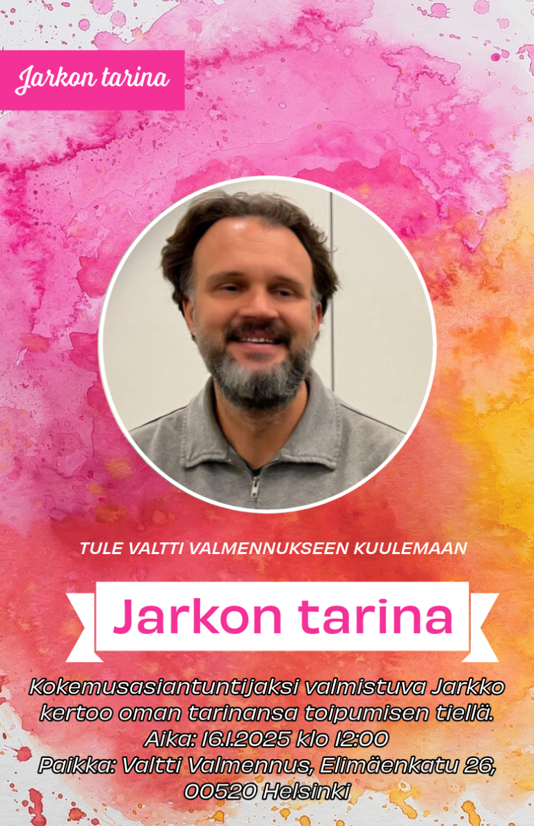 Kokemusasiantuntija Jarkon tarina