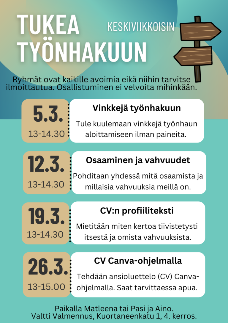 Työnhakuryhmä: CV:n profiiliteksti