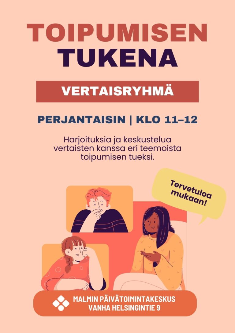 Toipumisen tukena -vertaisryhmä