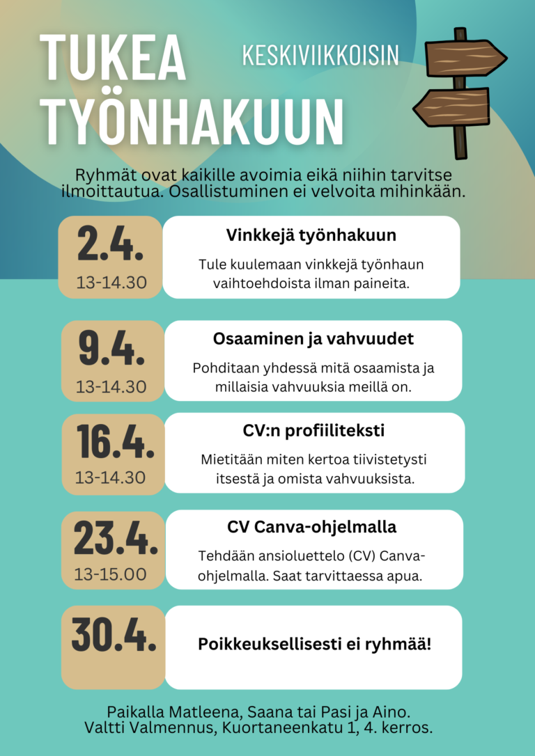 Työnhakuryhmä: Osaaminen ja vahvuudet