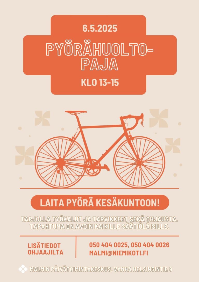 Pyörähuoltopaja – laita pyörä kesäkuntoon!