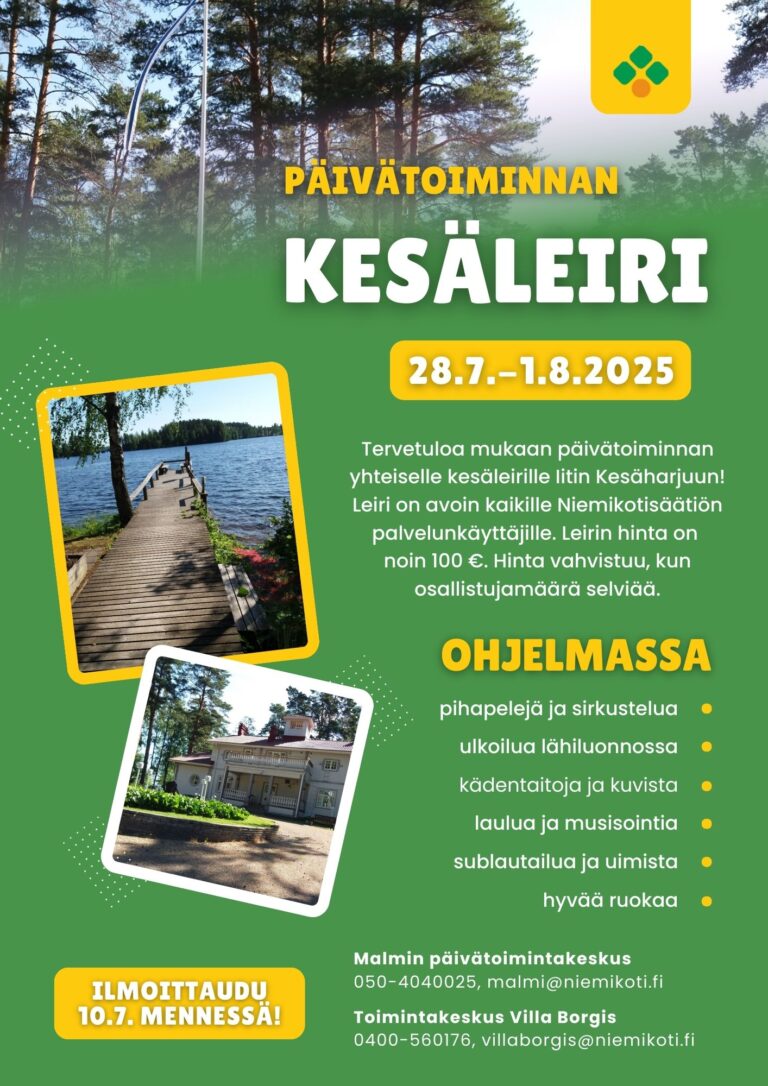 Päivätoiminnan kesäleiri