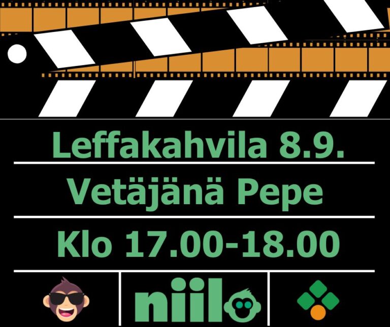 Niilon chat-kahvila 8.9 klo 17-18