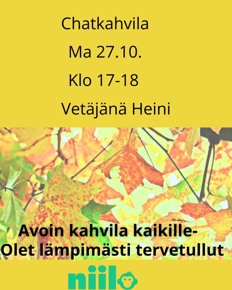 Niilon chatkahvila 27.10 klo 17-18