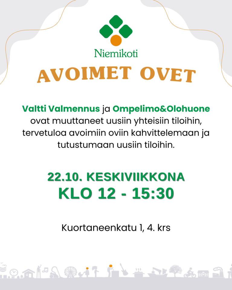 AVOIMET OVET: Valtti Valmennus ja Ompelimo & Olohuone