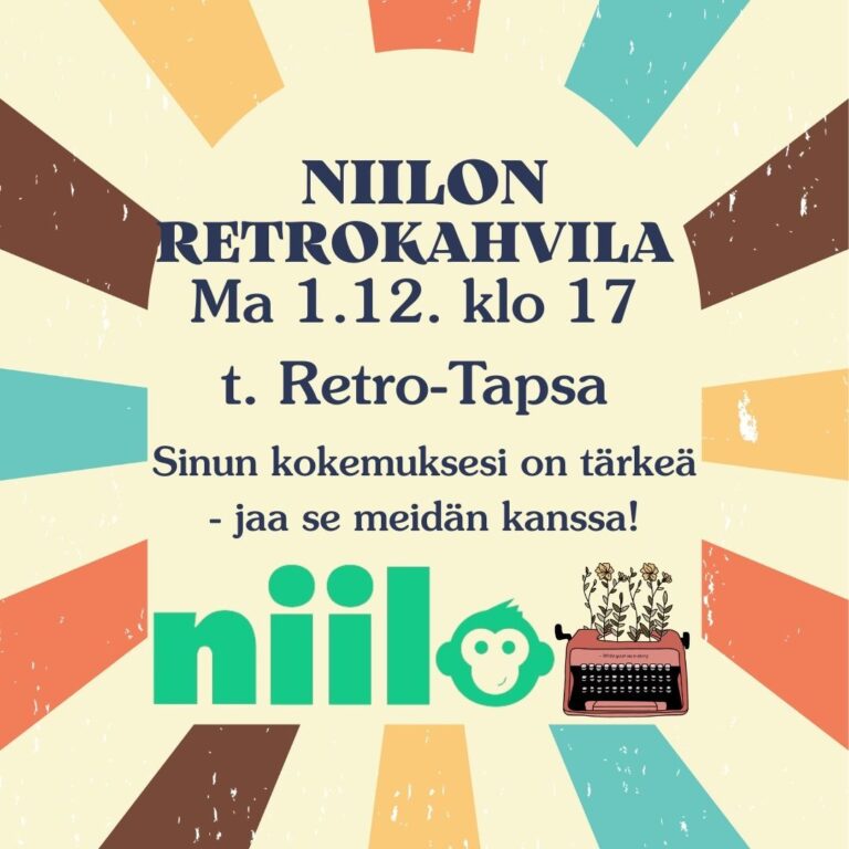 Niilon retrokahvila 1.12. klo 17-18