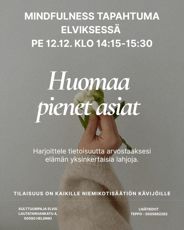 Mindfulness tapahtuma Elviksessä