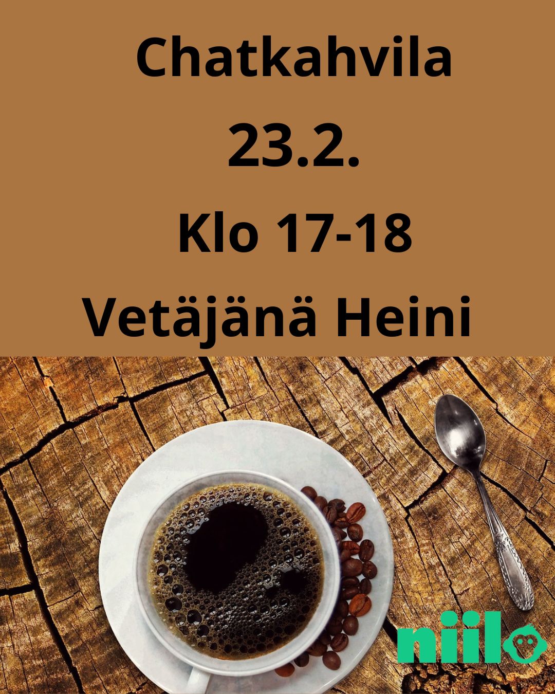 Niilon chat-kahvila 23.2. klo 17-18
