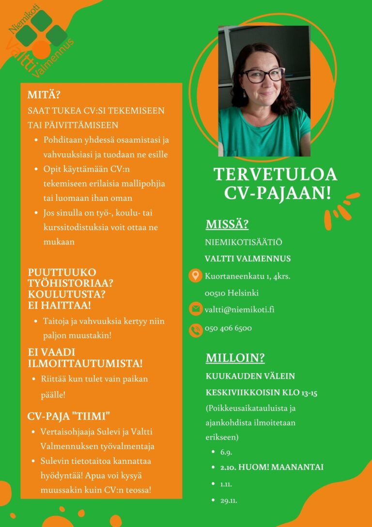 CV-PAJAT Valtti Valmennus