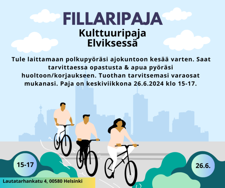 Fillaripaja Kulttuuripaja Elviksessä