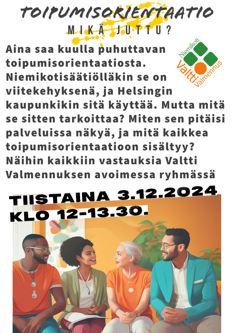 Toipumisorientaatio – mikä juttu?